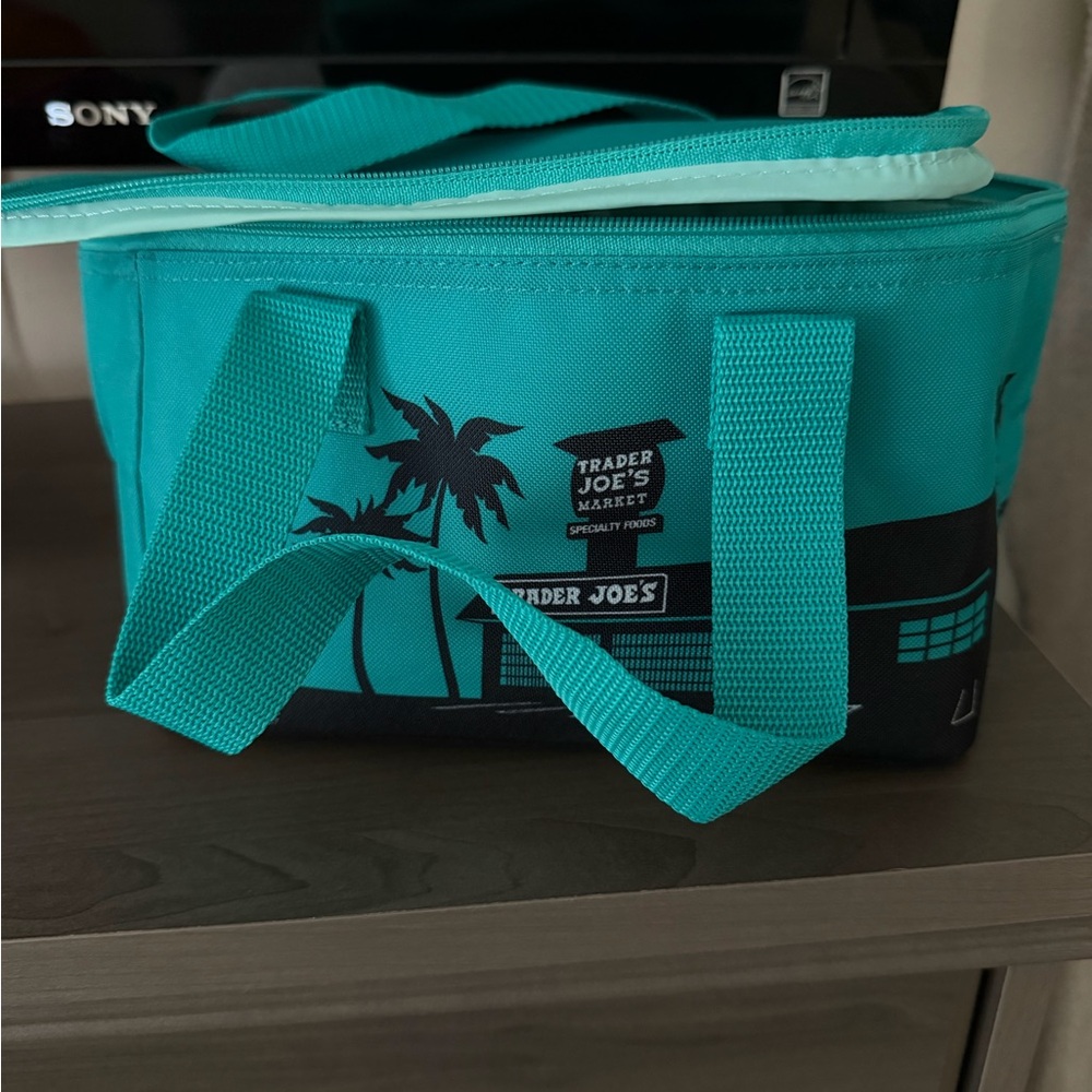 Trader Joe's Teal Insulated Tote Bag